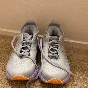 Asics Gel Nimbus 25 Athletic Shoes in Gray and Purple